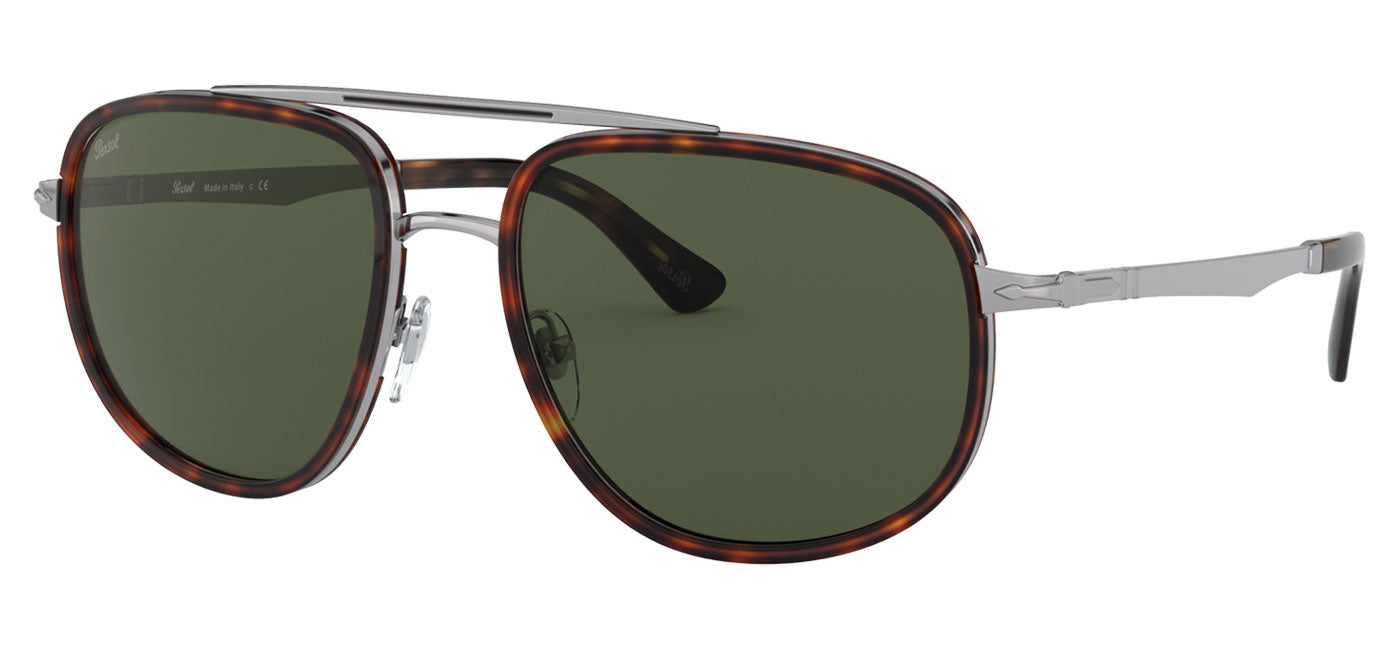Persol PO2465S Sunglasses - Gunmetal & Havana / Green