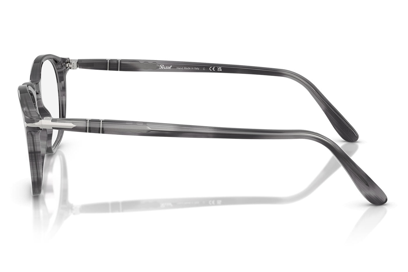 Persol PO3007V Glasses - Striped Grey