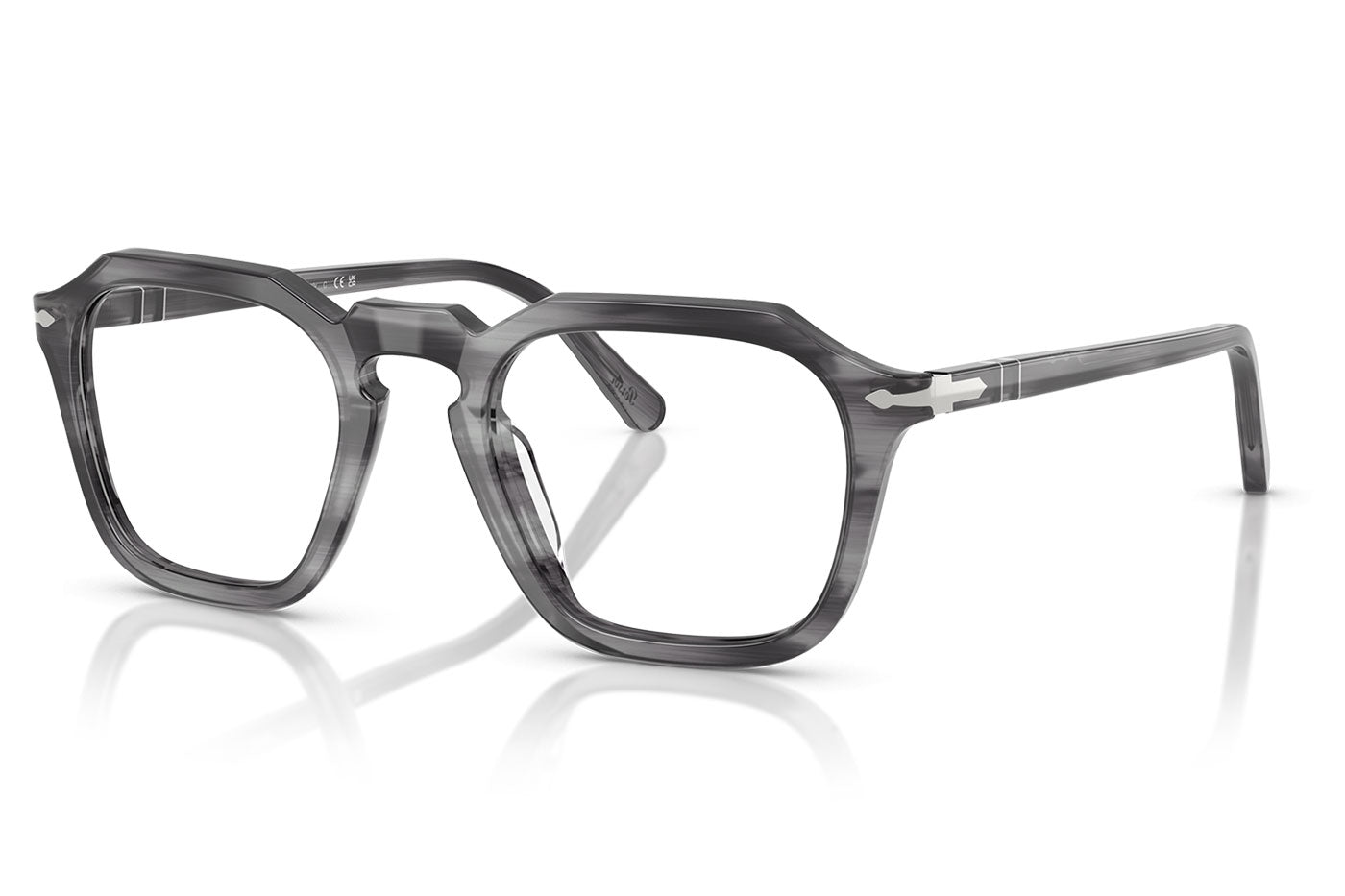 Persol PO3292V Glasses - Striped Grey