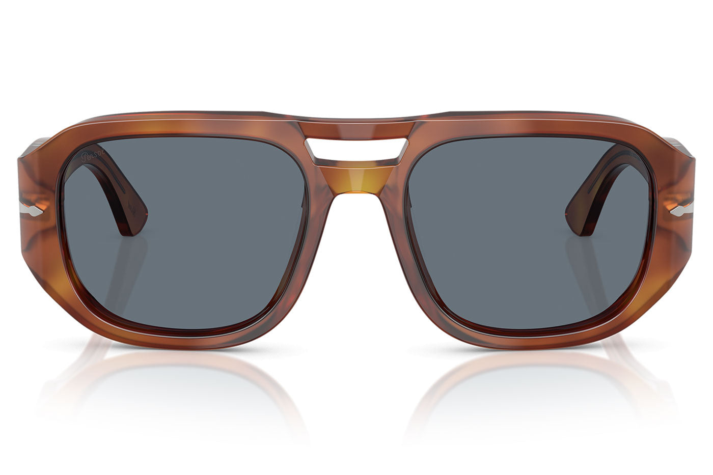 Persol PO3373S Vincent Sunglasses - Terra Di Siena / Light Blue