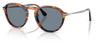 Persol PO3383S Sunglasses - Striped Black & Brown / Light Blue
