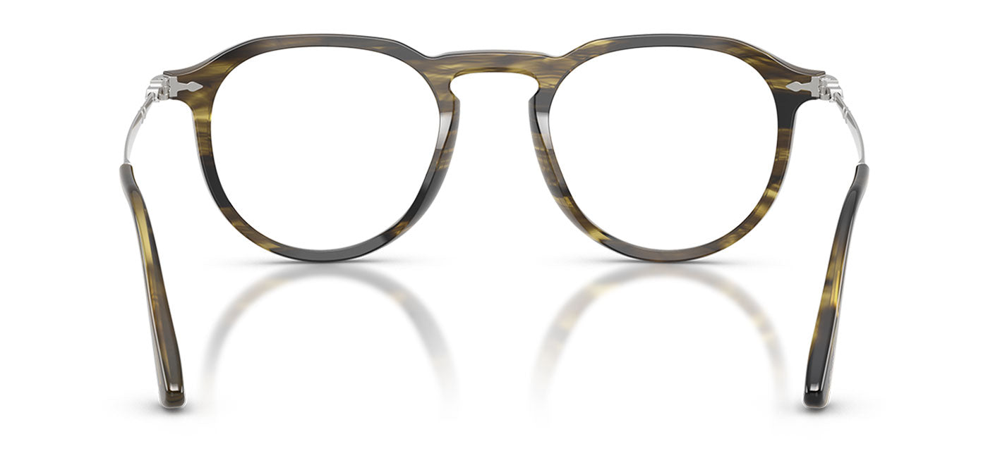Persol PO3387V Pier Glasses - Striped Black & Olive Green