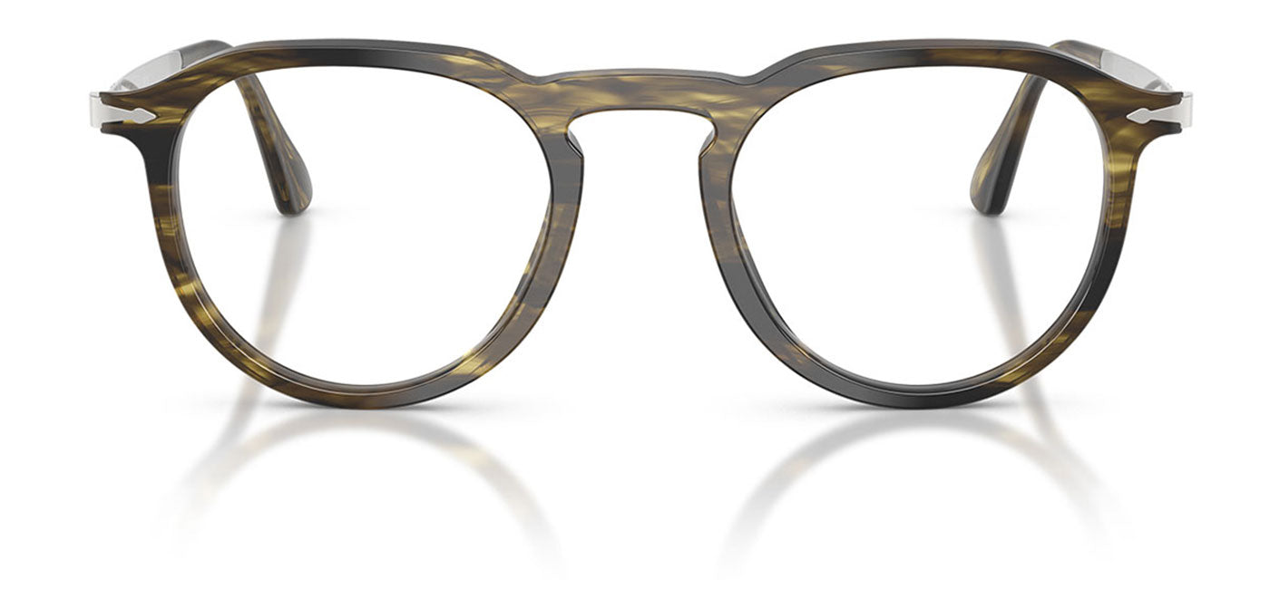 Persol PO3387V Pier Glasses - Striped Black & Olive Green
