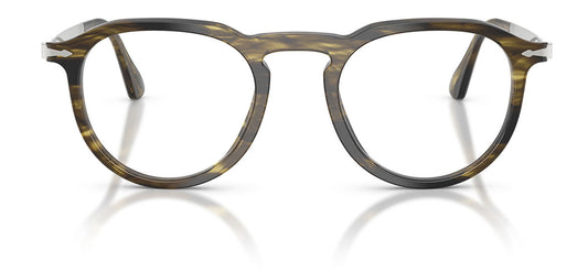Persol PO3387V Pier Glasses - Striped Black & Olive Green