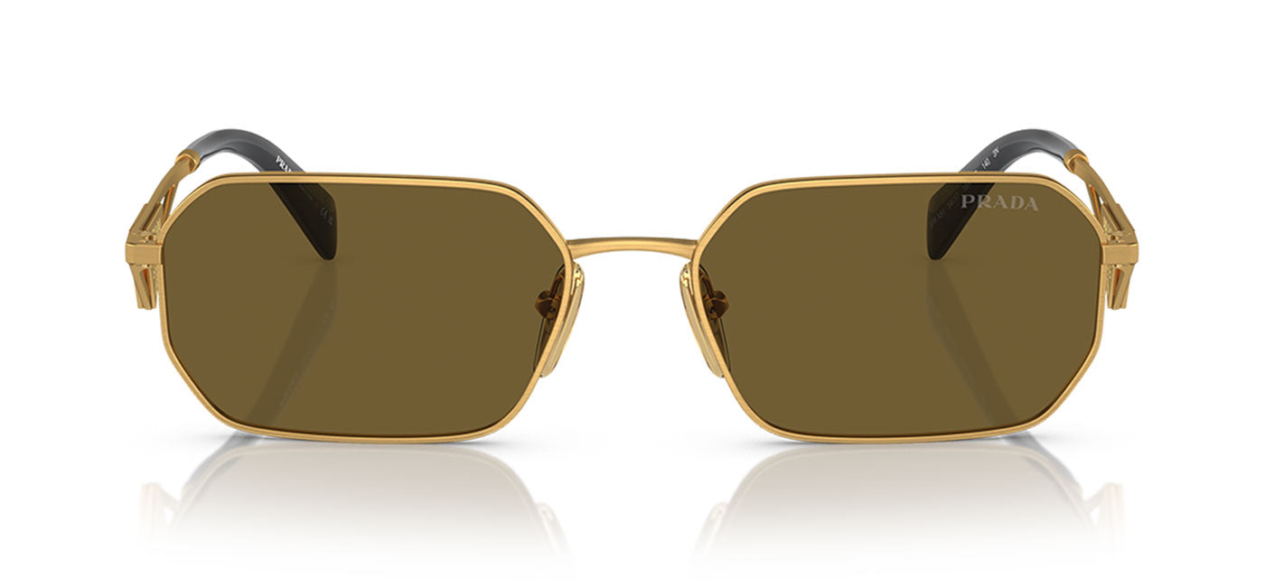 Prada PR A51S Sunglasses - Matte Gold / Dark Brown