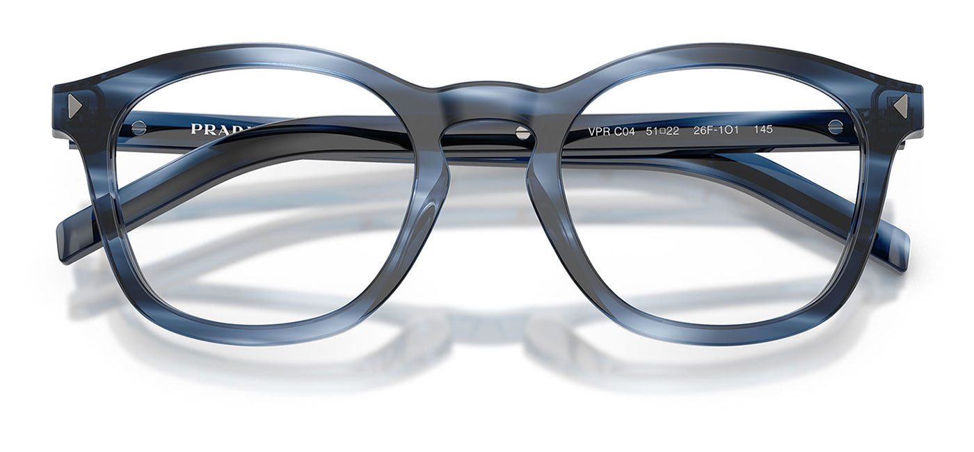 Prada PR C04V Glasses - Striped Blue