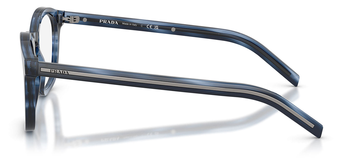 Prada PR C04V Glasses - Striped Blue