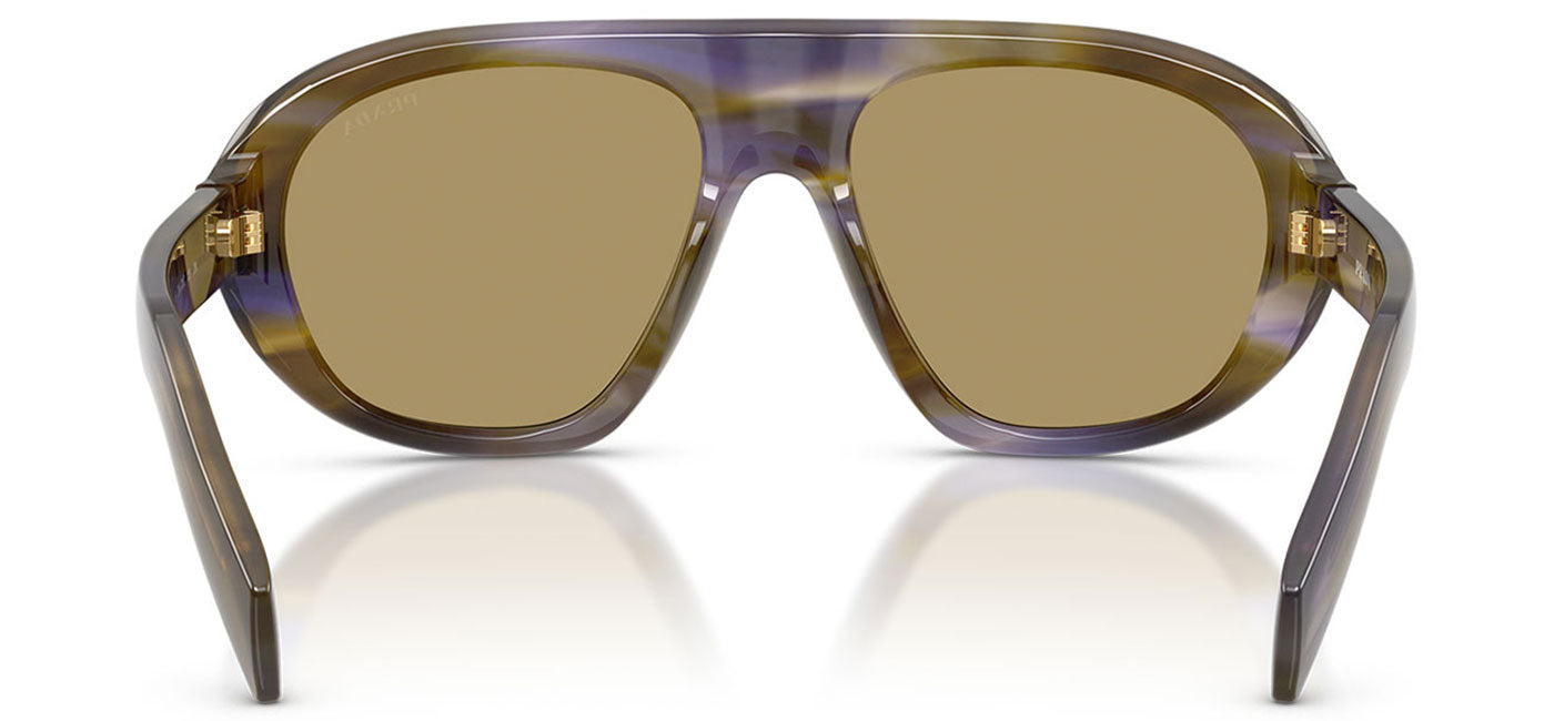 Prada PR C05S Sunglasses - Striped Laguna / Green Olive