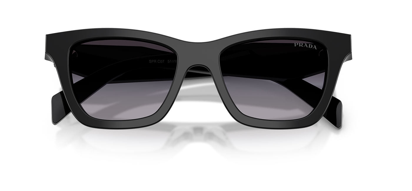 Prada PR C07S Sunglasses - Black / Grey Gradient