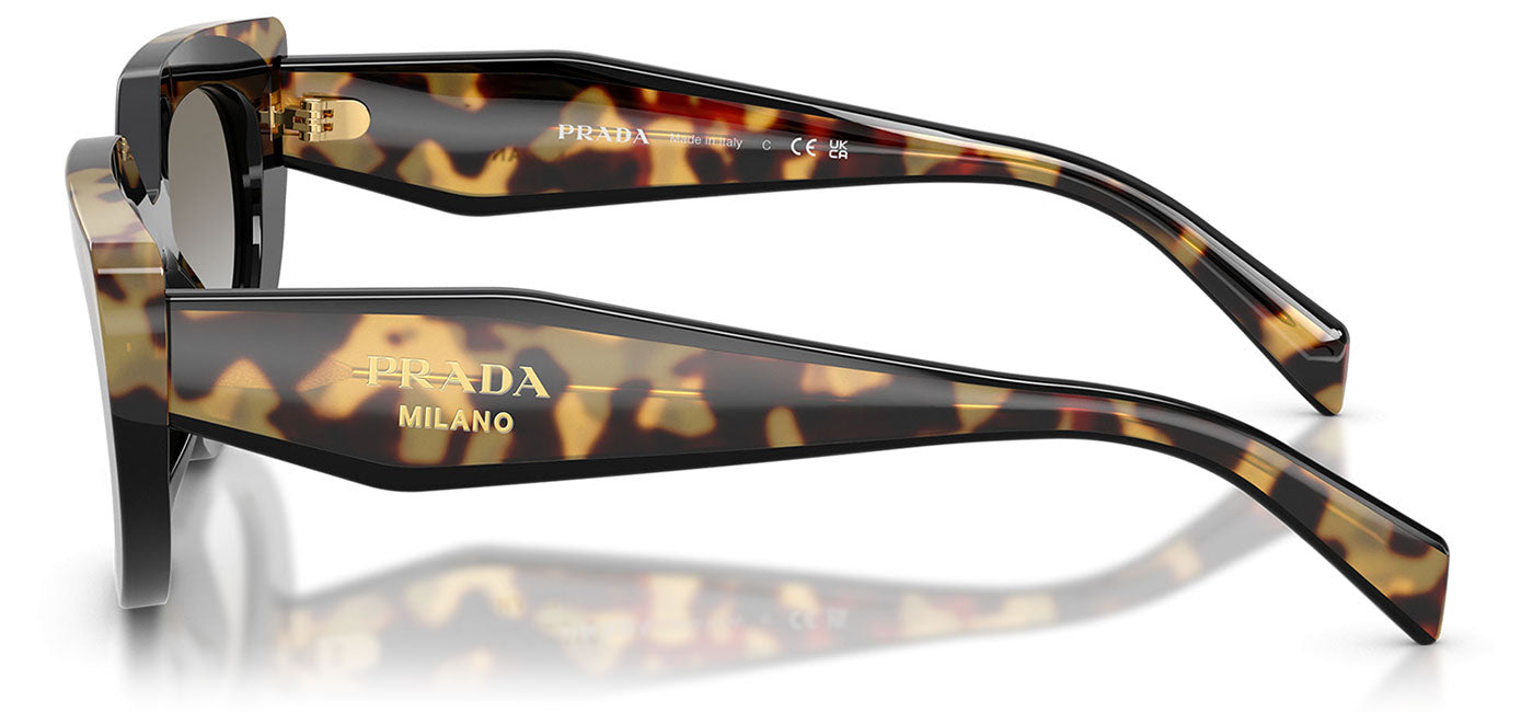 Prada PR D02S Sunglasses - Black & Medium Tortoise / Grey Gradient