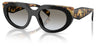 Prada PR D02S Sunglasses - Black & Medium Tortoise / Grey Gradient