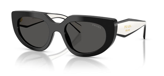 Prada PR D02S Sunglasses - Black / Dark Grey