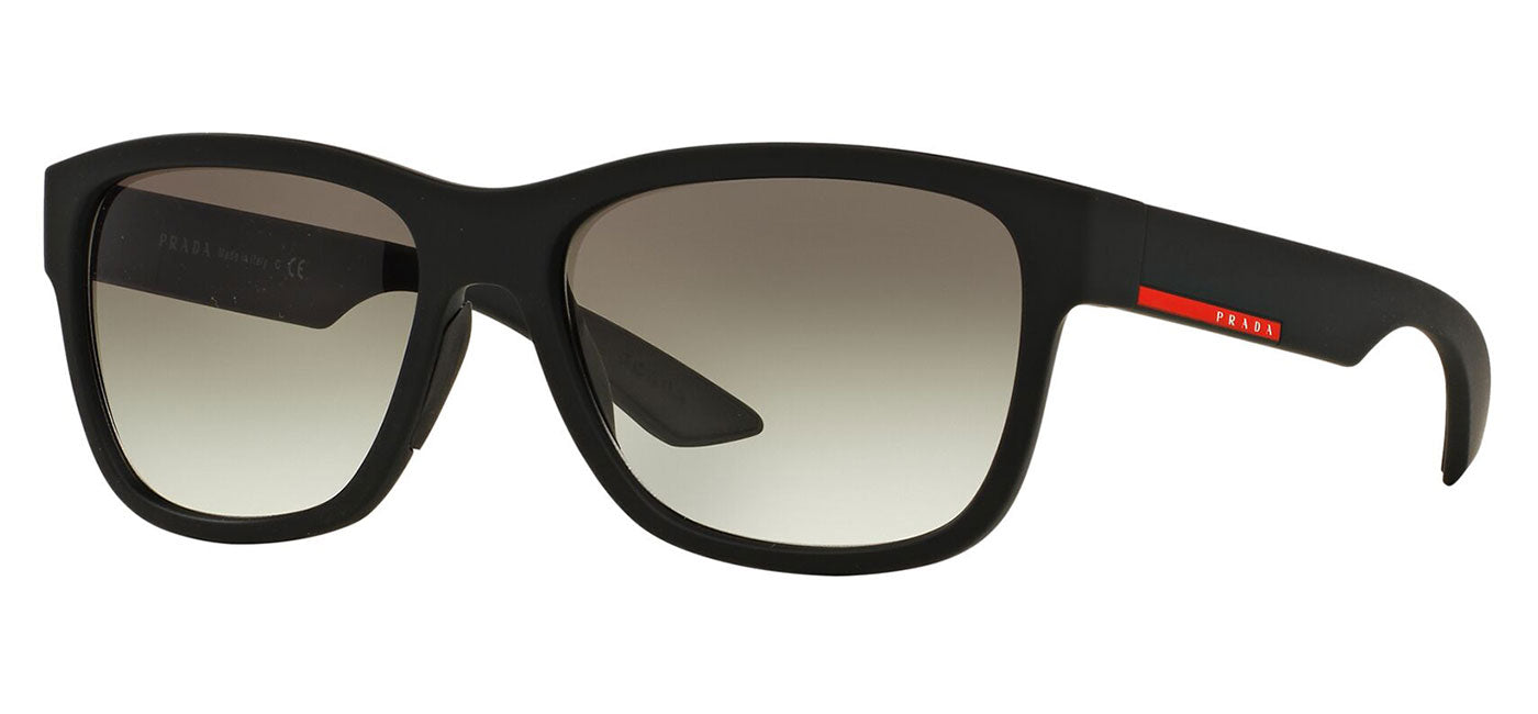 Prada Linea Rossa PS 03QS Sunglasses - Black Rubber / Grey Gradient