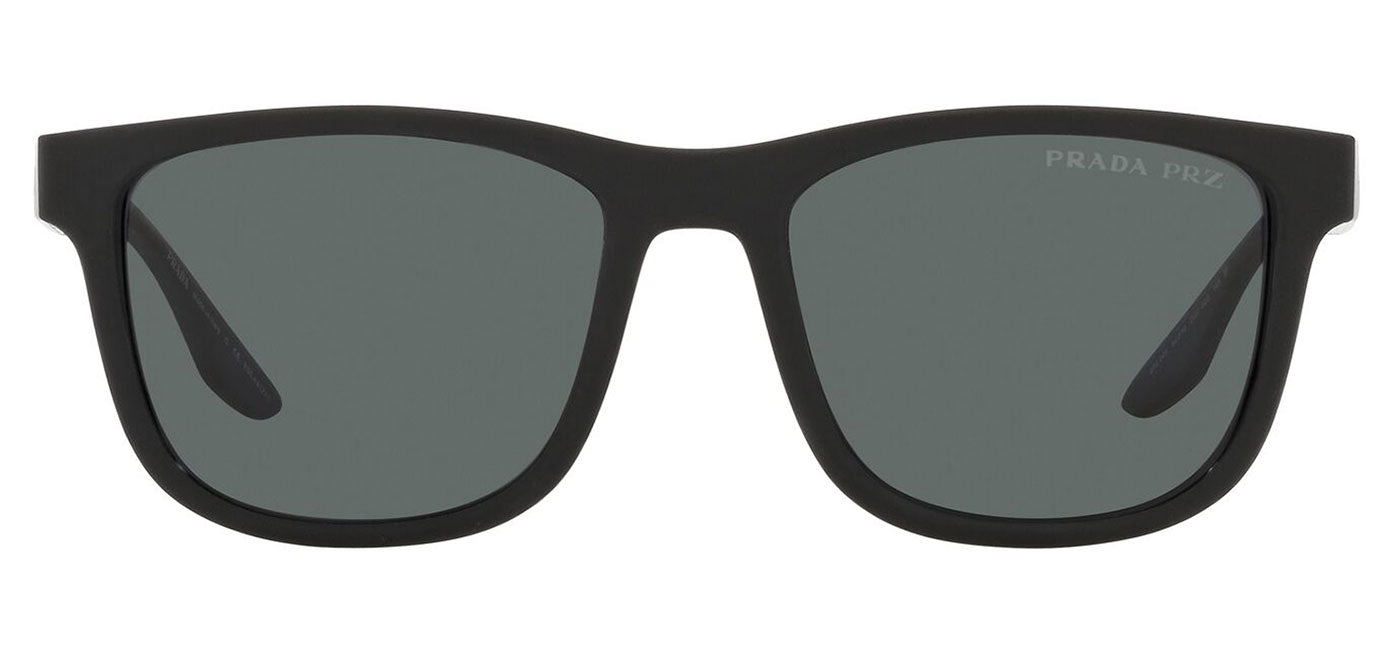 Prada Linea Rossa PS 04XS Sunglasses - Black Rubber / Dark Grey Polarised