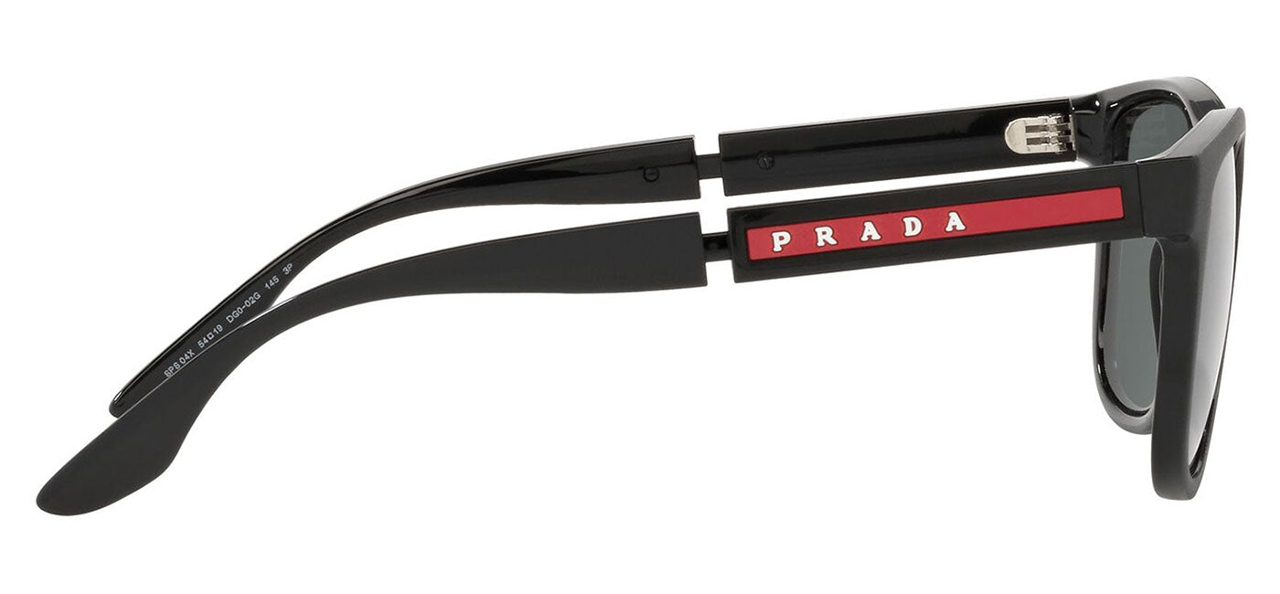 Prada Linea Rossa PS 04XS Sunglasses - Black Rubber / Dark Grey Polarised