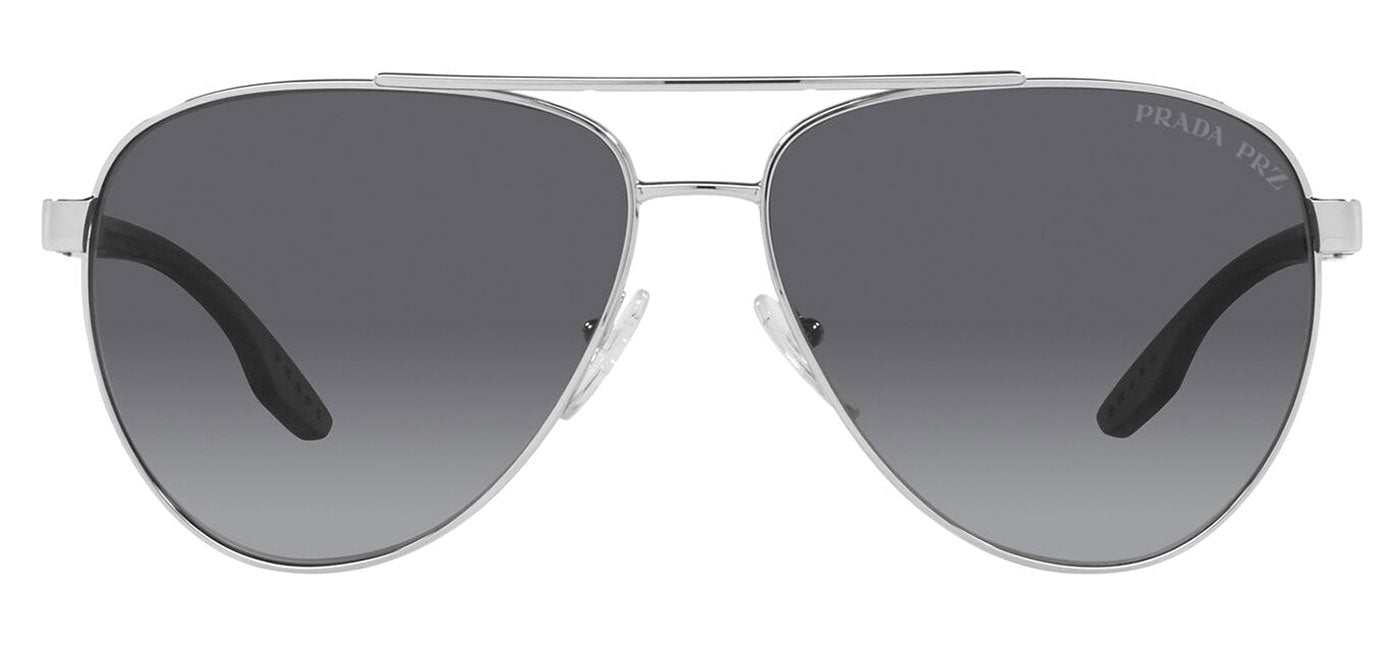 Prada Linea Rossa PS 52YS Sunglasses - Silver / Grey Gradient Polarised