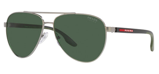 Prada Linea Rossa PS 52YS Sunglasses - Silver / Green