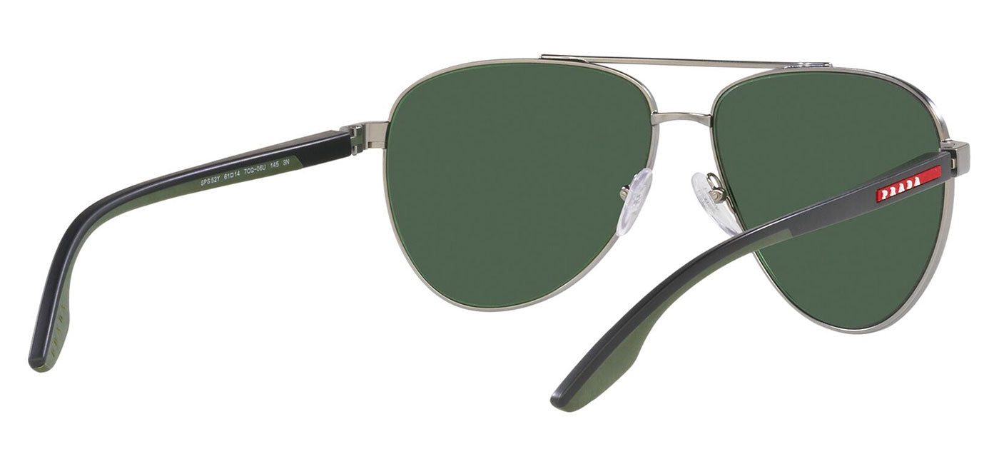 Prada Linea Rossa PS 52YS Sunglasses - Silver / Green