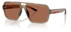 Prada Linea Rossa PS A06S Sunglasses - Transparent Brown / Brown Tuning