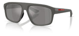 Prada Linea Rossa PS B02S Sunglasses - Metal Grey / Grey Mirror Silver