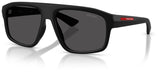 Prada Linea Rossa PS B02S Sunglasses - Matte Black / Dark Grey
