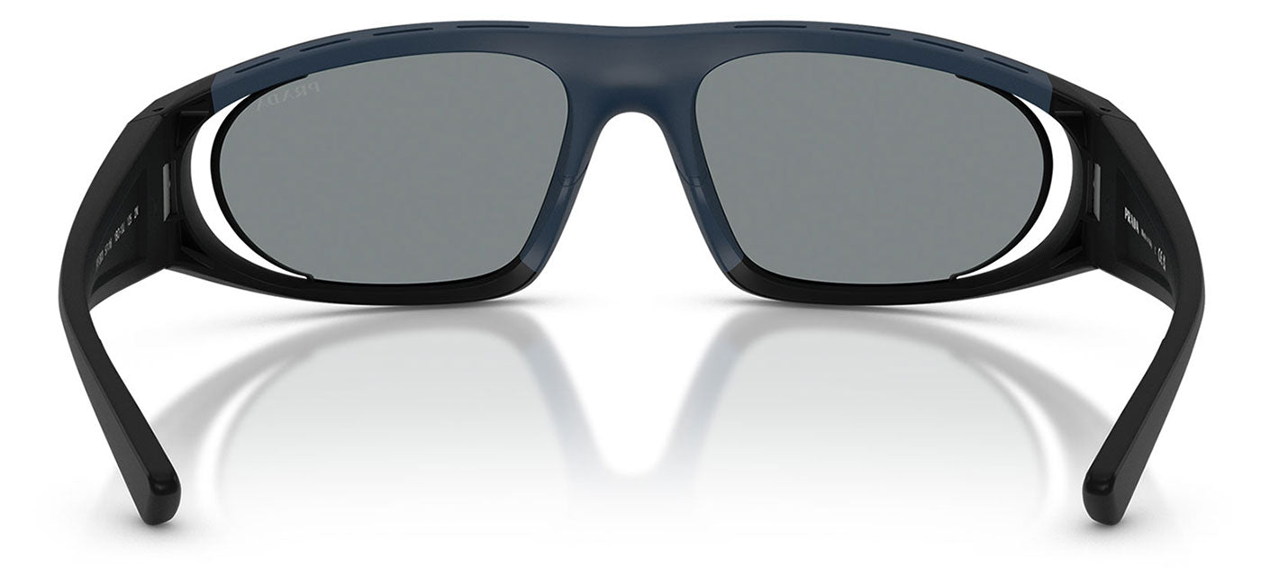 Prada Linea Rossa PS B03S Sunglasses - Matte Black / Dark Blue Mirror Violet