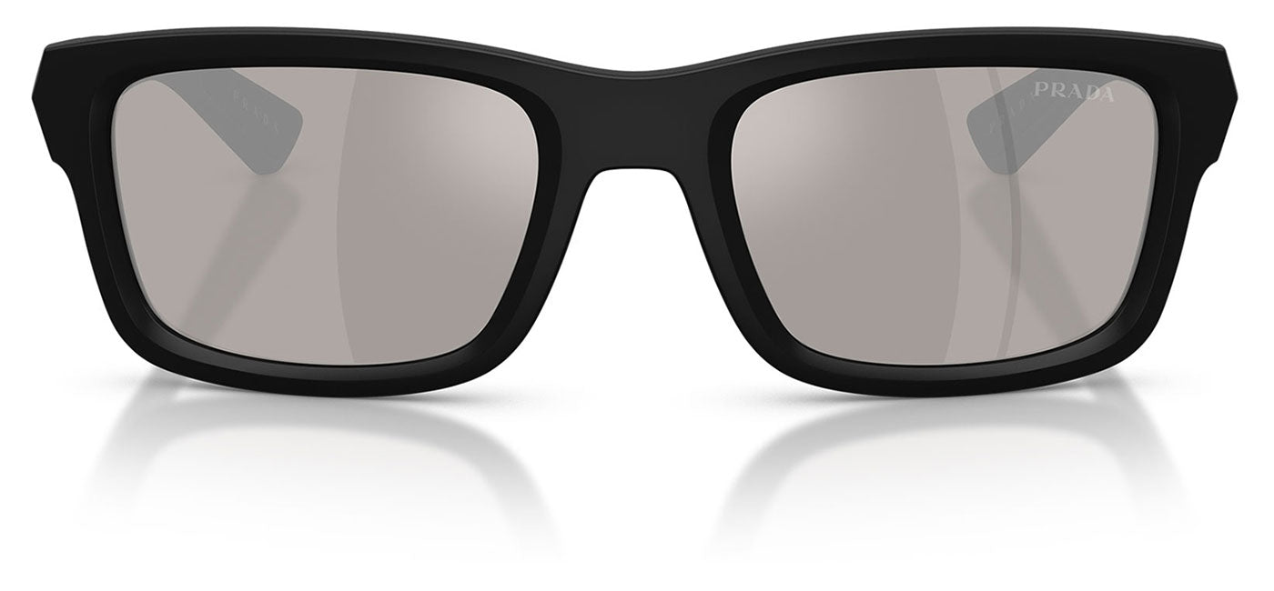 Prada Linea Rossa PS B10S Sunglasses - Matte Black / Light Grey Mirror Silver