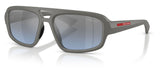 Prada Linea Rossa PS B11SU Sunglasses - Metal Grey / Light Blue Mirror Silver Gradient