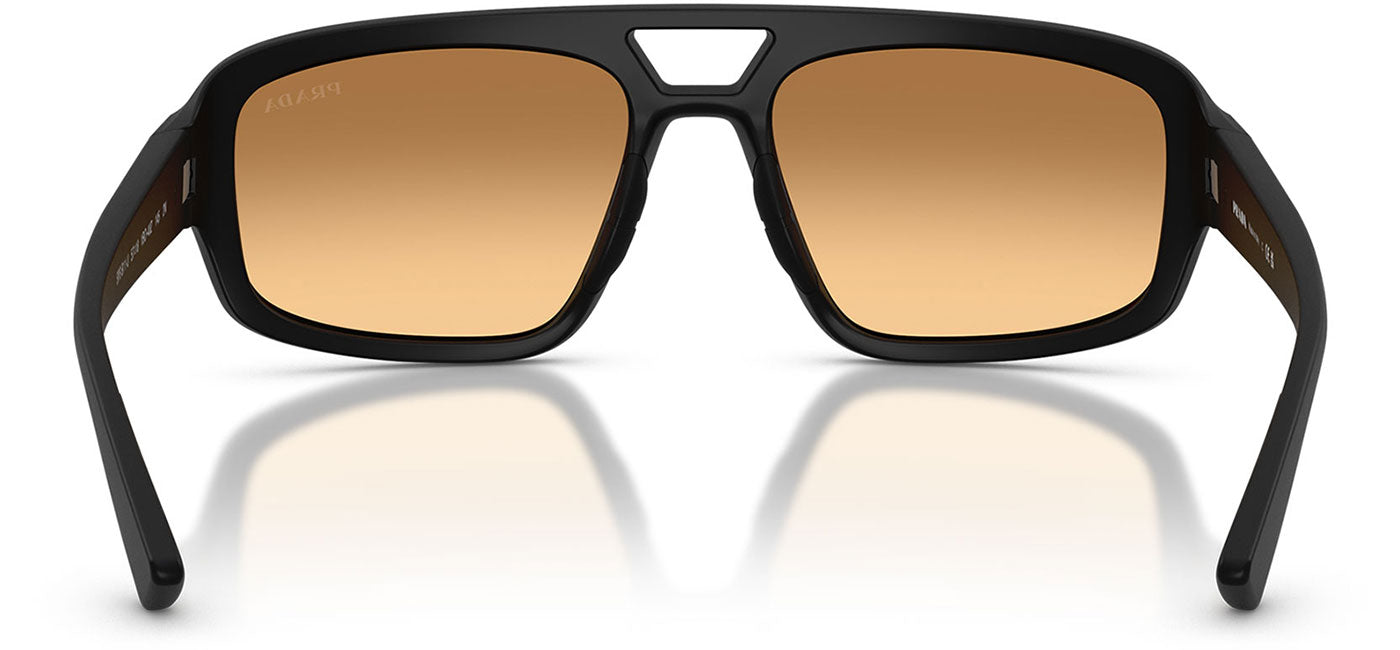 Prada Linea Rossa PS B11SU Sunglasses - Matte Black / Orange Mirror Silver Gradient