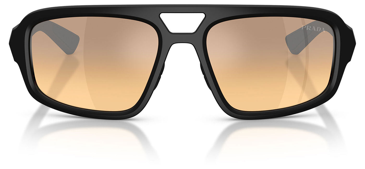 Prada Linea Rossa PS B11SU Sunglasses - Matte Black / Orange Mirror Silver Gradient