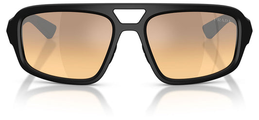 Prada Linea Rossa PS B11SU Sunglasses - Matte Black / Orange Mirror Silver Gradient