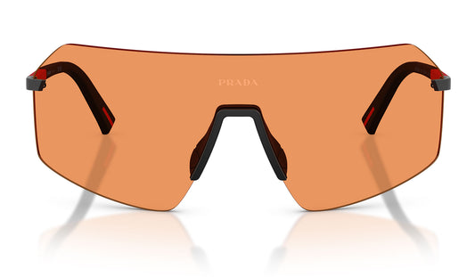 Prada Linea Rossa PS B50S Sunglasses - Black / Orange