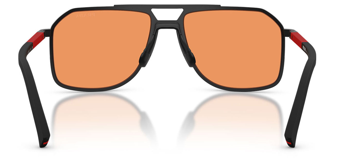 Prada Linea Rossa PS B51S Sunglasses - Matte Black / Orange