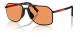Prada Linea Rossa PS B51S Sunglasses - Matte Black / Orange