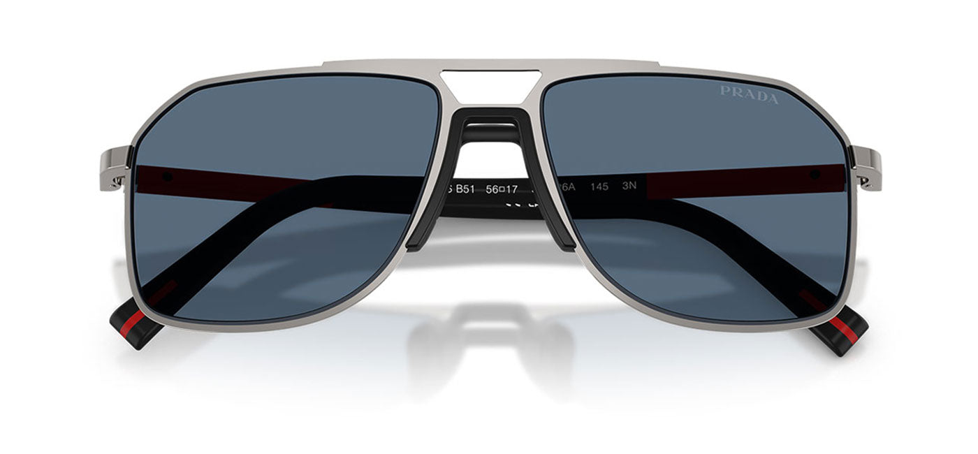 Prada Linea Rossa PS B51S Sunglasses - Gunmetal / Dark Blue