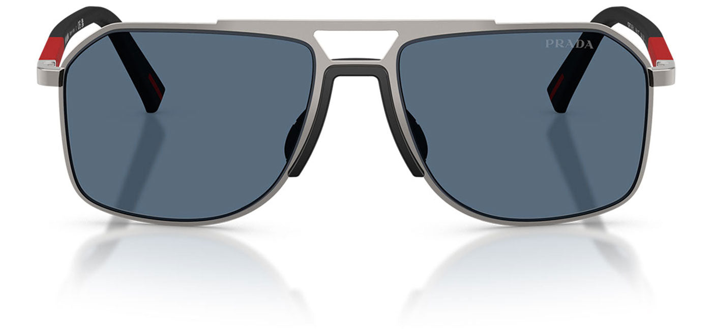 Prada Linea Rossa PS B51S Sunglasses - Gunmetal / Dark Blue