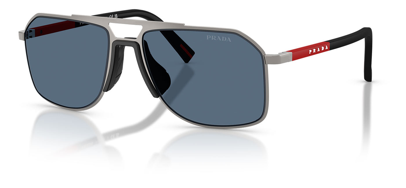 Prada Linea Rossa PS B51S Sunglasses - Gunmetal / Dark Blue