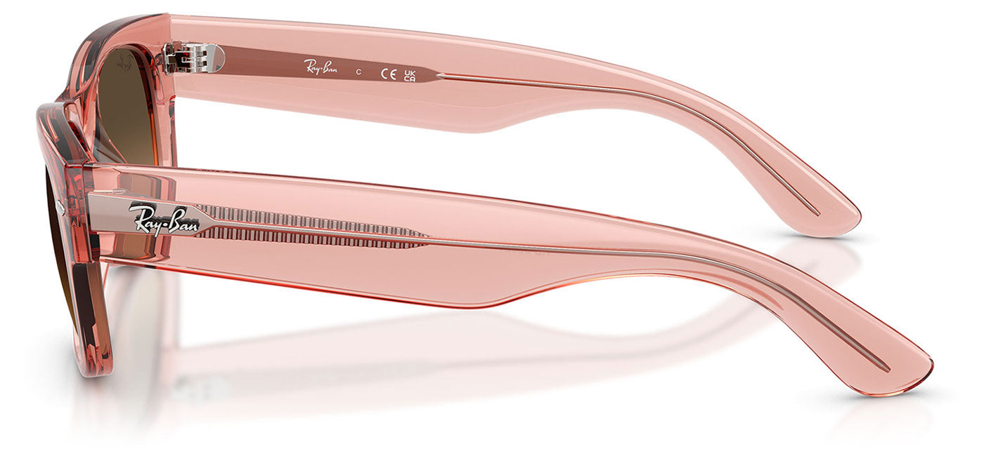 Ray-Ban RB0832S Mega Wayfarer II Sunglasses - Transparent Pink / Light Brown Gradient Black