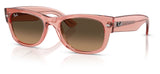 Ray-Ban RB0832S Mega Wayfarer II Sunglasses - Transparent Pink / Light Brown Gradient Black