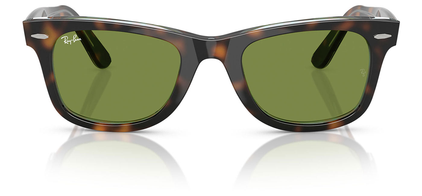 Ray-Ban RB2140 Original Wayfarer Sunglasses - Dark Havana On Multicolour / Green