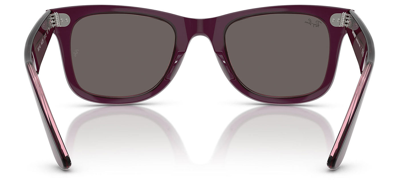 Ray-Ban RB2140 Original Wayfarer Sunglasses - Violet On Transparent Pink / Dark Grey