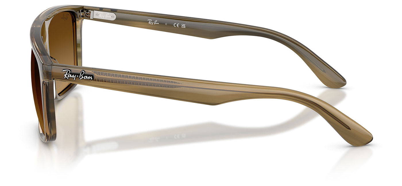 Ray-Ban RB2222 Sunglasses - Striped Green / Gradient Brown