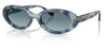 Ray-Ban RB2223 Sunglasses - Opal Blue Havana / Blue Gradient Grey