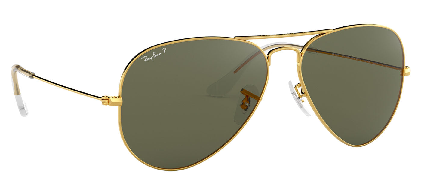 Ray-Ban RB3025 Aviator Sunglasses - Gold / Green Polarised