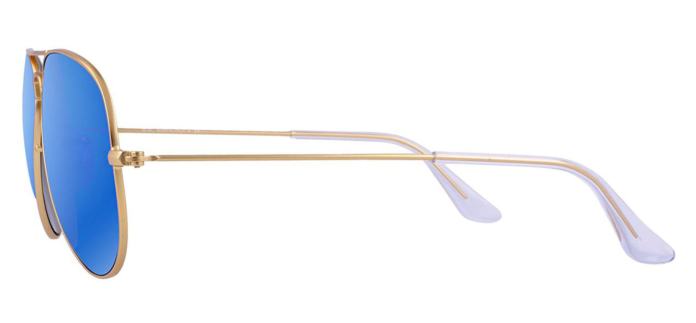 Ray-Ban RB3025 Aviator Sunglasses - Matte Gold / Blue Flash
