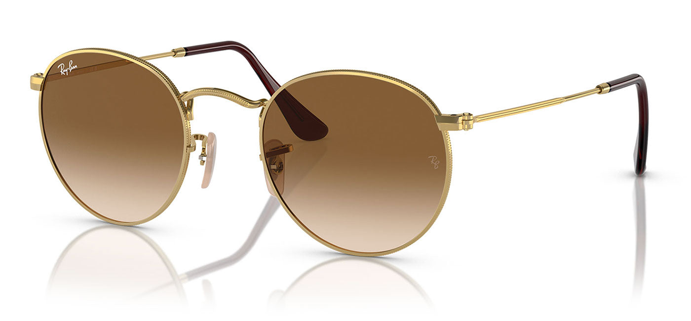 Ray-Ban RB3447 Round Metal Sunglasses - Gold / Brown