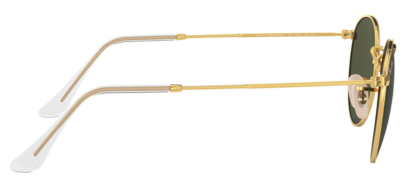 Ray-Ban RB3447 Round Metal Sunglasses - Gold / Green