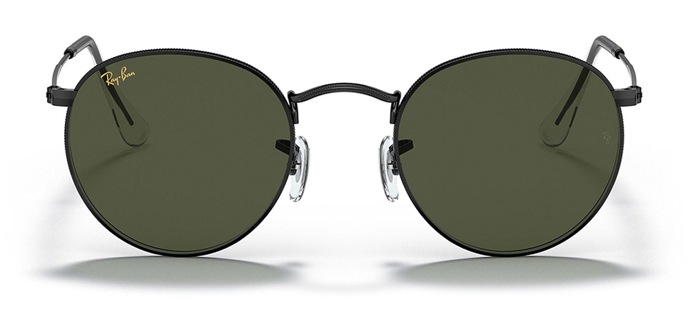 Ray-Ban RB3447 Round Metal Sunglasses - Black / Green