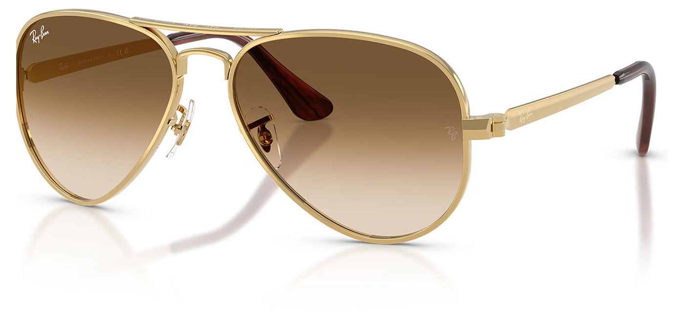 Ray-Ban RB3925 Aviator Max Sunglasses - Arista Gold / Clear Gradient Brown