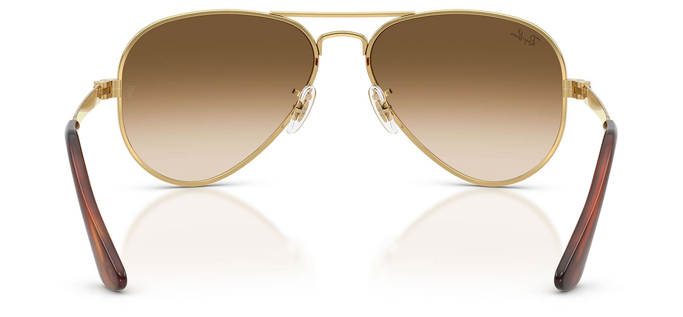 Ray-Ban RB3925 Aviator Max Sunglasses - Arista Gold / Clear Gradient Brown